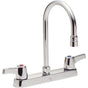 Delta Commercial - Commercial 26C3: Two Handle 8'' Cast Deck Mount Faucet - Chrome
