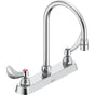 Delta Commercial - Commercial 26C3: Two Handle 8'' Cast Deck Mount Faucet - Chrome
