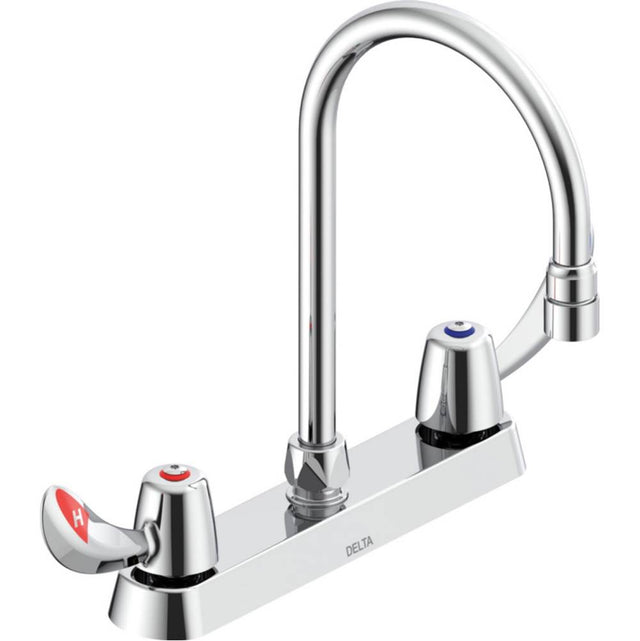 Delta Commercial - Commercial 26C3: 8'' Cast Deck Mount Faucet - Chrome