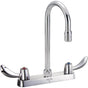 Delta Commercial - Commercial 26C3: Two Handle 8'' Cast Deck Mount Faucet - Chrome