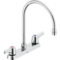 Delta Commercial - Commercial 26C3: Two Handle 8'' Cast Deck Mount Faucet - Chrome