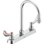 Delta Commercial - Commercial 26C3: Two Handle Deck-Mount Faucet - Chrome