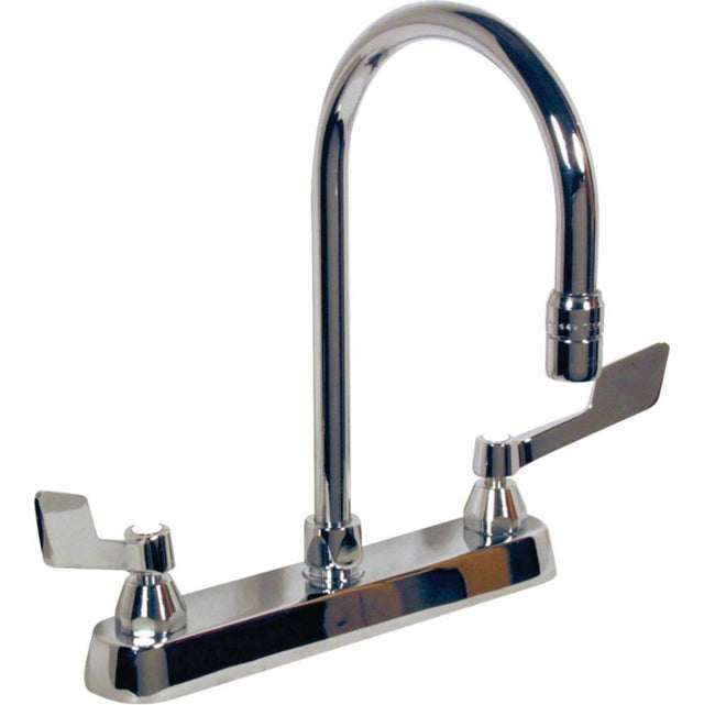 Delta Commercial - Commercial 26C3: Two Handle 8'' Cast Deck Mount Faucet - Chrome