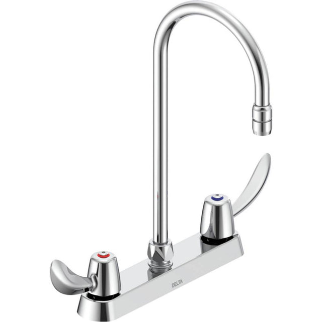 Delta Commercial - Commercial 26C3: 8'' Cast Deck Mount Faucet - Chrome