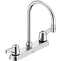 Delta Commercial - Commercial 26C3: Two Handle 8'' Cast Deck Mount Faucet - Chrome