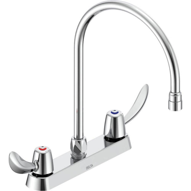 Delta Commercial - Commercial 26C3: 8'' Cast Deck Mount Faucet - Chrome