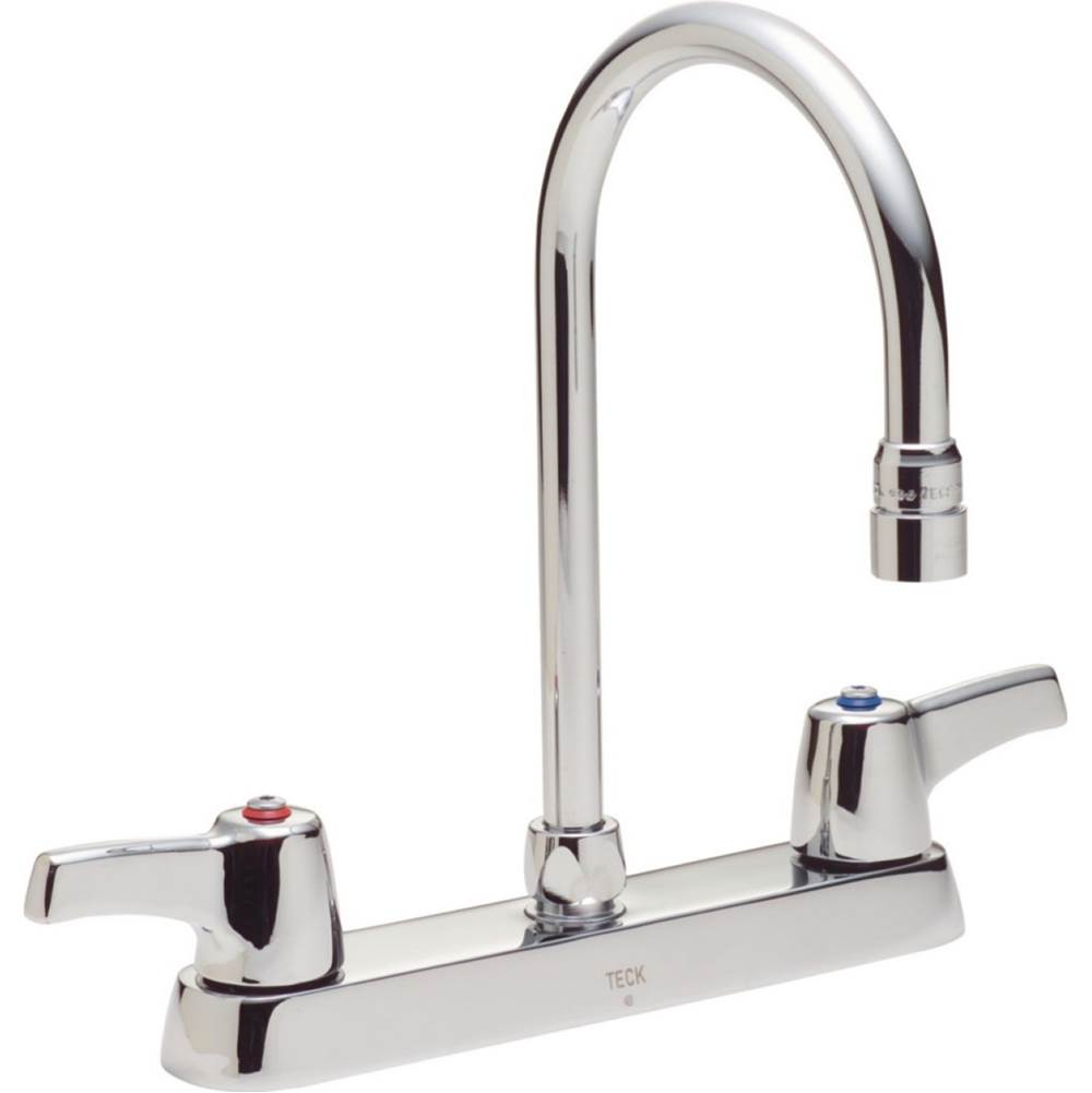 Delta Commercial - Commercial 26C3: 8'' Cast Deck Mount Faucet - Chrome