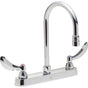 Delta Commercial - Commercial 26C3: Two Handle 8'' Cast Deck Mount Faucet - Chrome