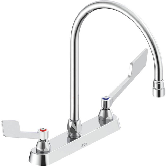 Delta Commercial - Commercial 26C3: 8'' Cast Deck Mount Faucet - Chrome