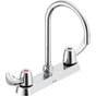 Delta Commercial - Commercial 26C3: Two Handle 8'' Cast Deck Mount Faucet - Chrome