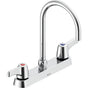Delta Commercial - Commercial 26C3: Two Handle 8'' Cast Deck Mount Faucet - Chrome