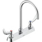 Delta Commercial - Commercial 26C3: Two Handle 8'' Cast Deck Mount Faucet - Chrome