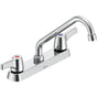 Delta Commercial - Commercial 26T3: Two Handle 8'' Cast Deck Mount Faucet - Chrome