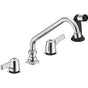 Delta Commercial - Commercial 27C1 / 27C2: Two Handle 8'' Below Deck Mount Faucet with Hose and Spray - Chrome
