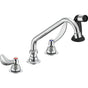 Delta Commercial - Commercial 27C1 / 27C2: Two Handle 8'' Below Deck Mount Faucet with Hose and Spray - Chrome