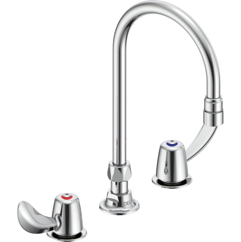 Delta Commercial - Commercial 27C1 / 27C2: Two Handle 8'' Below Deck Mount Faucet - Chrome