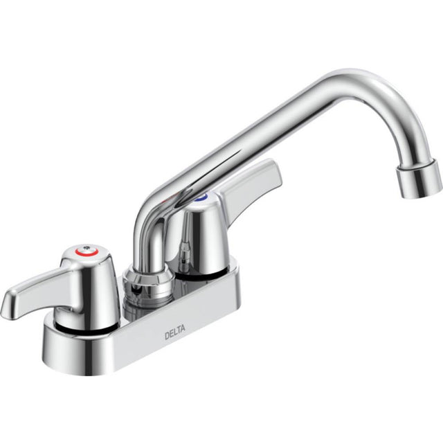 Delta Commercial - Commercial 27C4 / 27C5 / 27C6: Two Handle 4'' Deck Mount Faucet - Chrome