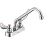 Delta Commercial - Commercial 27C4 / 27C5 / 27C6: Two Handle 4'' Deck Mount Faucet - Chrome