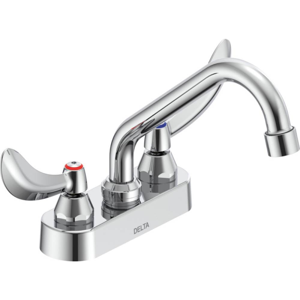 Delta Commercial - Commercial 27C4 / 27C5 / 27C6: Two Handle 4'' Deck Mount Faucet - Chrome