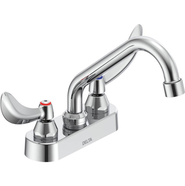 Delta Commercial - Commercial 27C4 / 27C5 / 27C6: Two Handle 4'' Deck Mount Faucet - Chrome
