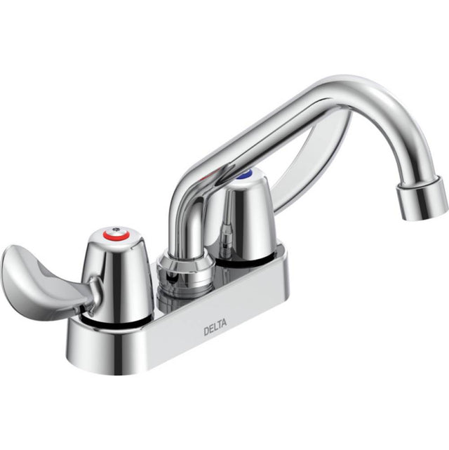 Delta Commercial - Commercial 27C4 / 27C5 / 27C6: Two Handle 4'' Deck Mount Faucet - Chrome