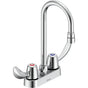 Delta Commercial - Commercial 27C4 / 27C5 / 27C6: Two Handle 4'' Deck Mount Faucet - Chrome