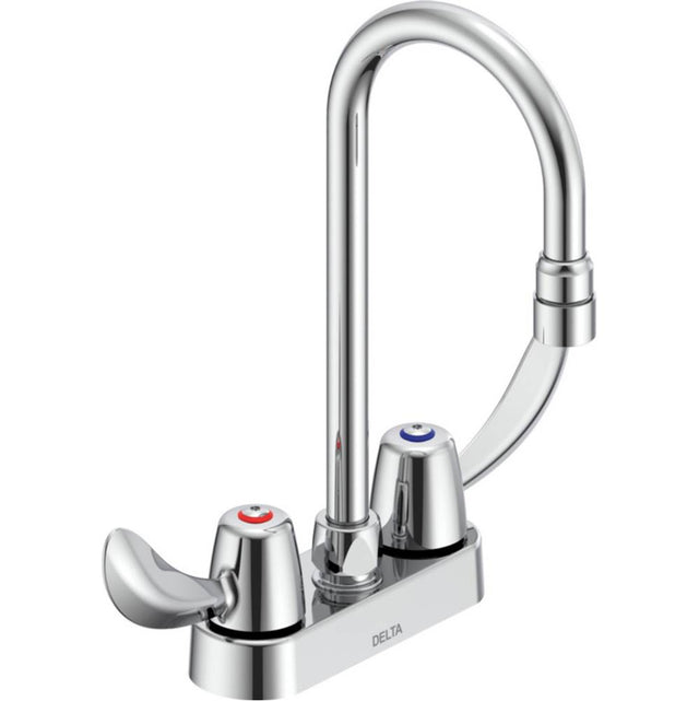 Delta Commercial - Commercial 27C4 / 27C5 / 27C6: Two Handle 4'' Deck Mount Faucet - Chrome