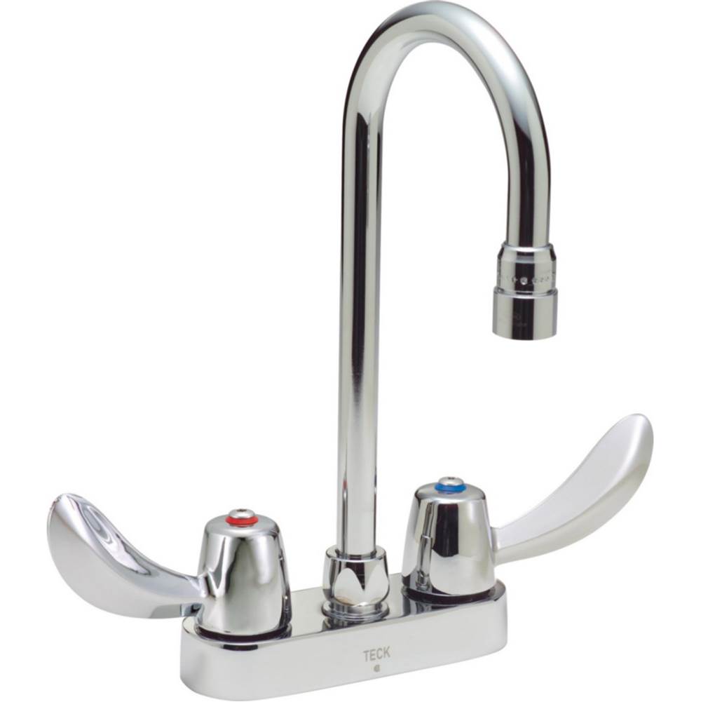 Delta Commercial - Commercial 27C4 / 27C5 / 27C6: Two Handle 4'' Deck Mount Faucet - Chrome