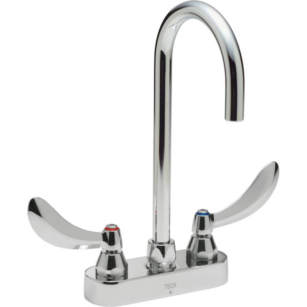 Delta Commercial - Commercial 27C4 / 27C5 / 27C6: Two Handle 4'' Deck Mount Faucet - Chrome