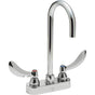 Delta Commercial - Commercial 27C4 / 27C5 / 27C6: Two Handle 4'' Deck Mount Faucet - Chrome