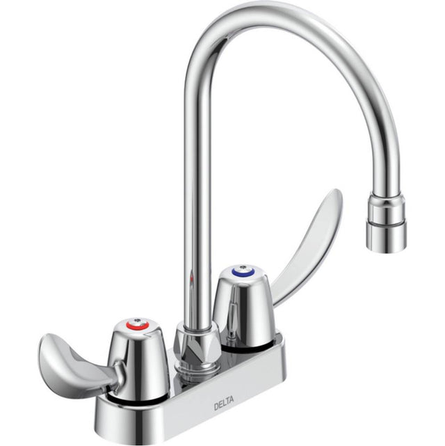 Delta Commercial - Commercial 27C4 / 27C5 / 27C6: 4'' Cast Deck Mount Ltd Swing - Chrome