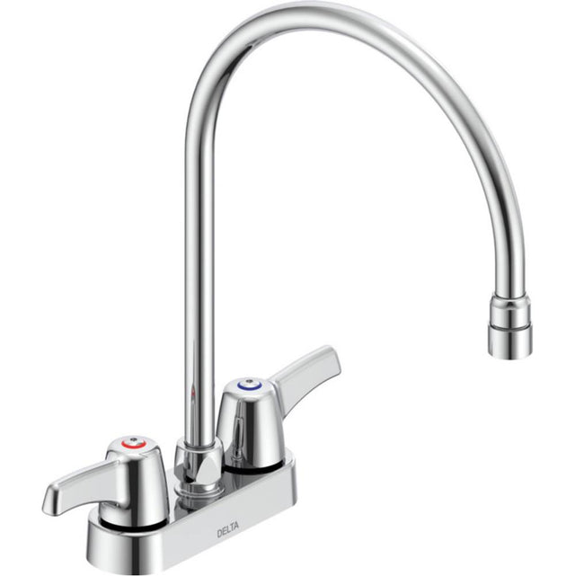 Delta Commercial - Commercial 27C4 / 27C5 / 27C6: Two Handle 4'' Deck Mount Faucet - Chrome
