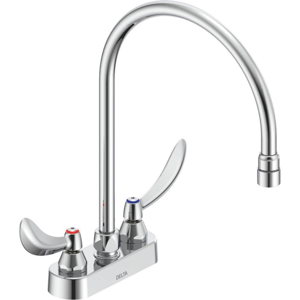 Delta Commercial - Commercial 27C4 / 27C5 / 27C6: Two Handle 4'' Deck Mount Faucet - Chrome