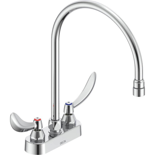 Delta Commercial - Commercial 27C4 / 27C5 / 27C6: Two Handle 4'' Deck Mount Faucet - Chrome
