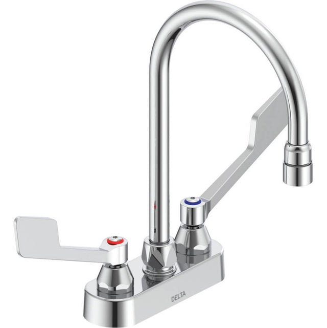 Delta Commercial - Commercial 27C4 / 27C5 / 27C6: Two Handle 4'' Deck Mount Faucet - Chrome