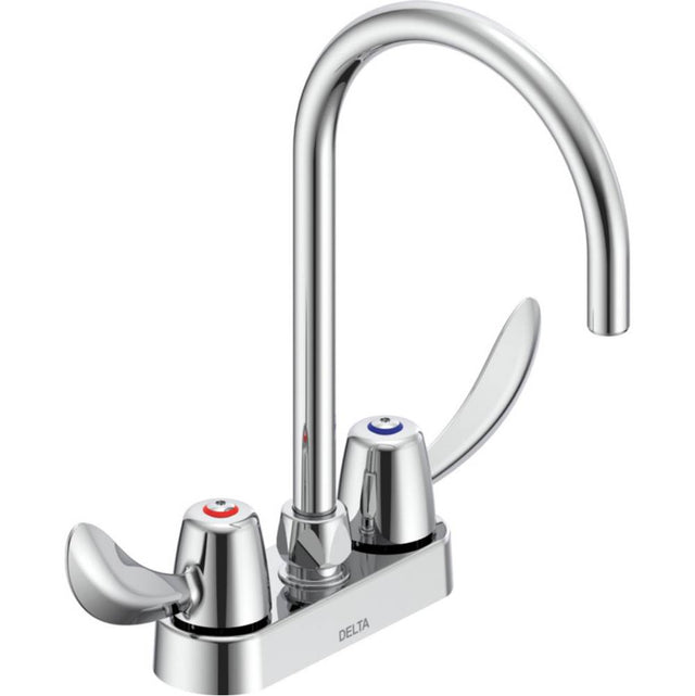 Delta Commercial - Commercial 27C4 / 27C5 / 27C6: Two Handle 4'' Deck Mount Faucet - Chrome