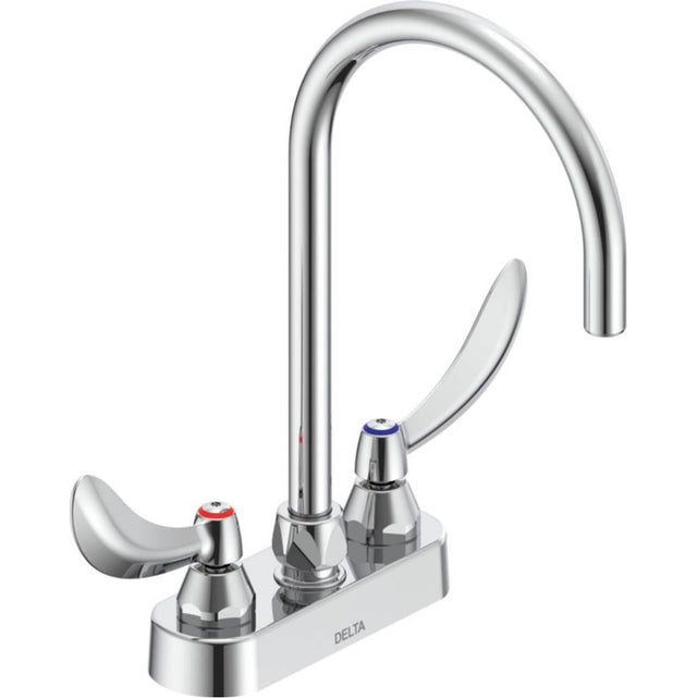 Delta Commercial - Commercial 27C4 / 27C5 / 27C6: Two Handle 4'' Deck Mount Faucet - Chrome