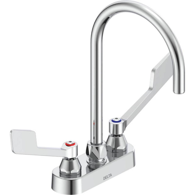 Delta Commercial - Commercial 27C4 / 27C5 / 27C6: Two Handle 4'' Deck Mount Faucet - Chrome