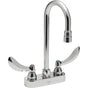 Delta Commercial - Commercial 27T4: Two Handle 4'' Deck Mount Faucet - Chrome