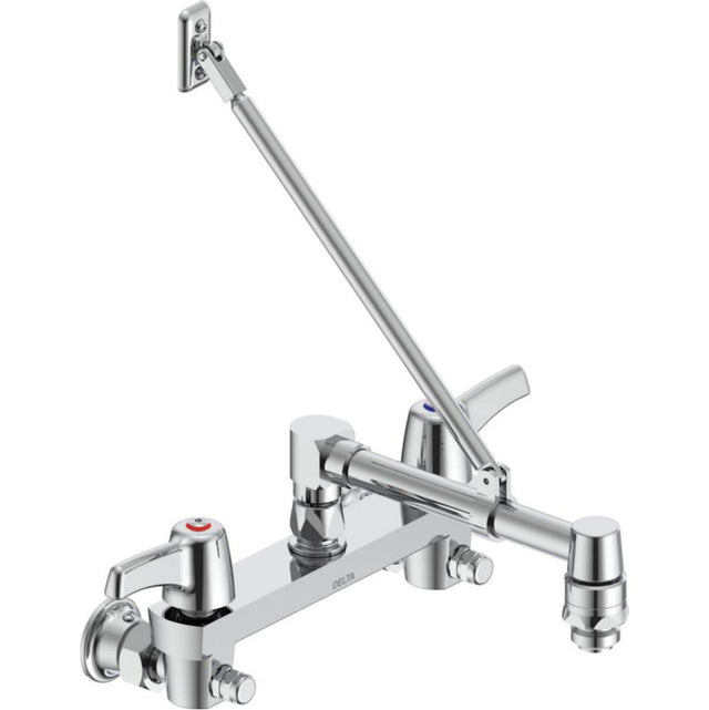 Delta Commercial - Commercial 28C2: Two Handle 8'' Wall Mount Service Sink Faucet - Chrome