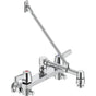 Delta Commercial - Commercial 28C2: Two Handle 8'' Wall Mount Service Sink Faucet - Chrome