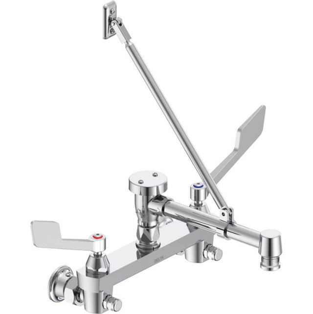 Delta Commercial - Commercial 28C2: Two Handle 8'' Wall Mount Service Sink Faucet - Chrome