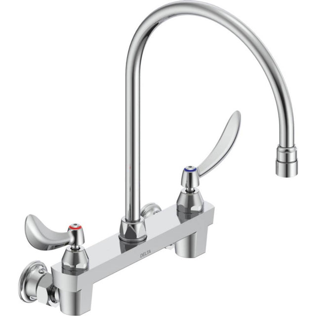 Delta Commercial - Commercial 28C3 / 28C4 / 28C6: Two Handle 8'' Wall Mount Service Sink Faucet - Chrome