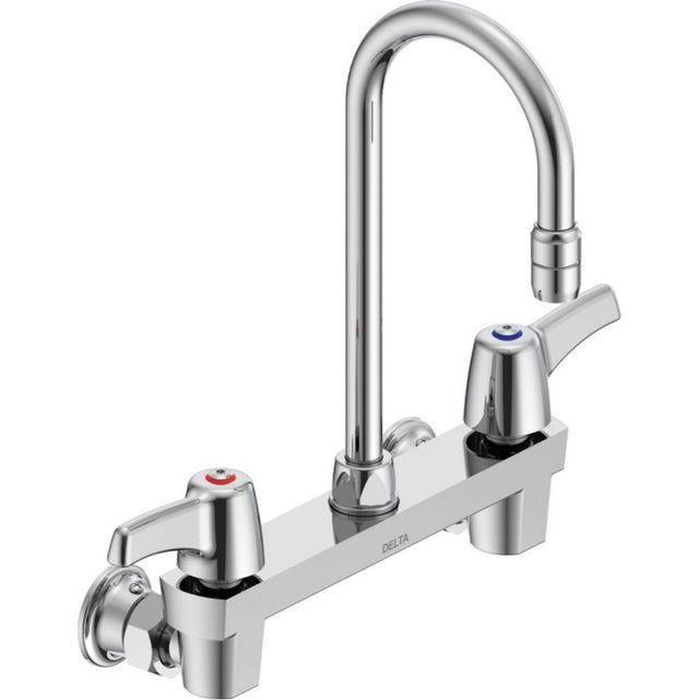 Delta Commercial - Commercial 28C3 / 28C4 / 28C6: Two Handle 8'' Wall Mount Service Sink Faucet - Chrome