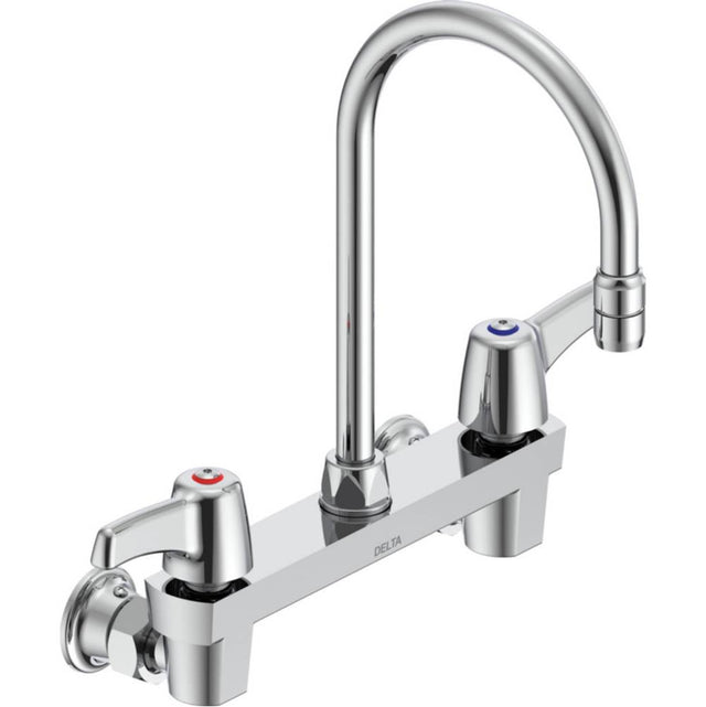 Delta Commercial - Commercial 28C3 / 28C4 / 28C6: Two Handle 8'' Wall Mount Service Sink Faucet - Chrome