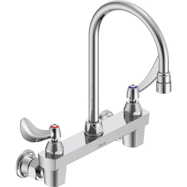 Delta Commercial - Commercial 28C3 / 28C4 / 28C6: Two Handle 8'' Wall Mount Service Sink Faucet - Chrome