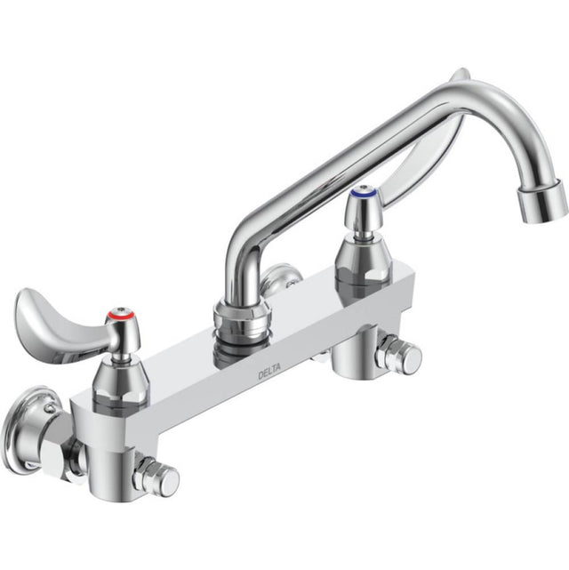 Delta Commercial - Commercial 28C3 / 28C4 / 28C6: Two Handle 8'' Wall Mount Service Sink Faucet - Chrome