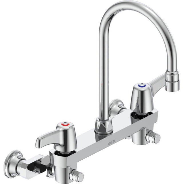 Delta Commercial - Commercial 28C3 / 28C4 / 28C6: Two Handle 8'' Wall Mount Service Sink Faucet - Chrome