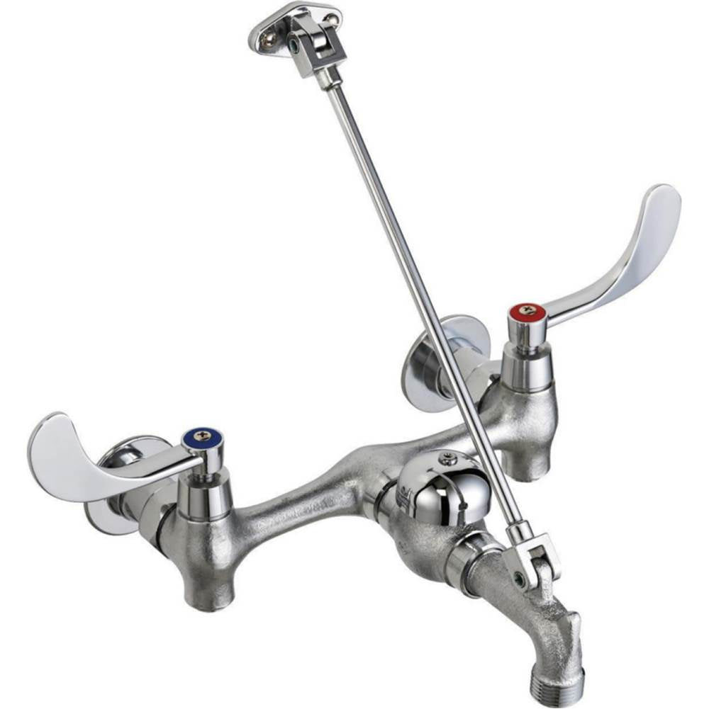Delta Commercial - Commercial 28C / T9: Wall Mount Service Sink Faucet with Lever Handles & Adj Centers - Chrome
