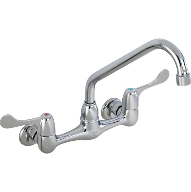 Delta Commercial - Commercial 28P4: Two Handle 8'' Wall Mount Service Sink Faucet - Chrome